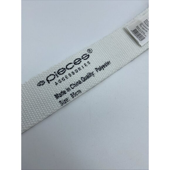 Pieces White Black Skull Cross Bones Bermuda Belt Men's Size M End to End 39" - Picture 8 of 12